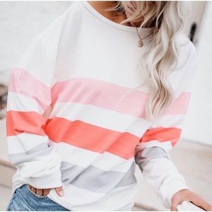 Oversized Striped Long Sleeve Top